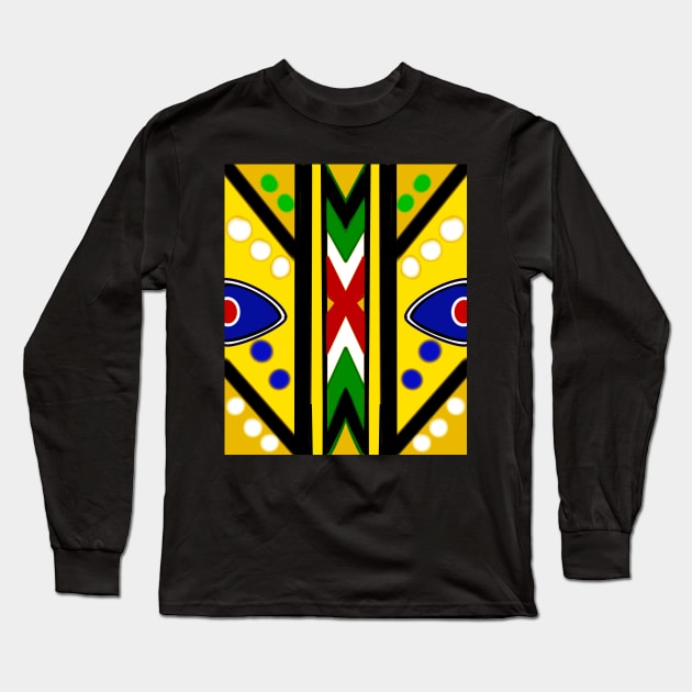 Kente Kinte cloth iii traditional indigenous pattern design inspired by Ghanaian kenten weaving Long Sleeve T-Shirt by Artonmytee